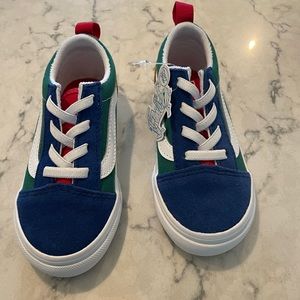 NWT Size 9 Toddler Old Skool Elastic Lace Vans Yacht Club Shoe
